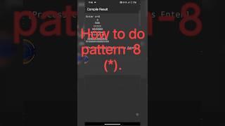 How to do pattern-8 (*) 2024.MIX dj #mobile #coding #shortvideo #foryou #real #viralvideo #python