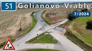 Rekonstrukce silnice I/51 Golianovo - Vráble (červenec 2024)