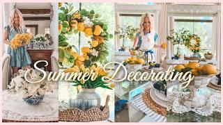 Summer Decorating with Lemons  | Blue & White Home Decor Ideas You’ll Love