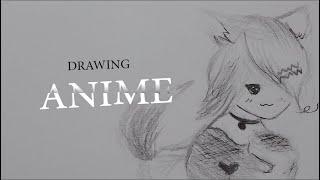 easy drawing for beginners | drawing kawai anime girl #drawing #halaelsherbieny #animation