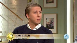 Hampus spelade bort lägenhet och flickvän - Nyhetsmorgon (TV4)