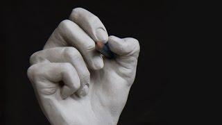 Sculpting a Hand in Clay [Fast Motion]