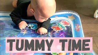 How to Help Baby With Tummy Time | Baby Water Mat Review