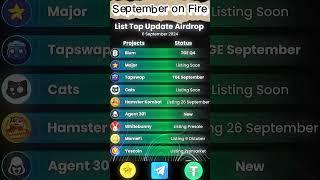 September Token listing Info. #telegram #airdrop