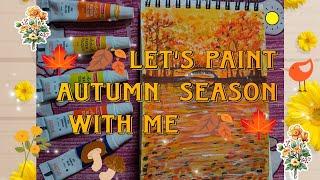 let's paint an autumn season with me the favourites of all season ️ #autumn #art  #watercolor