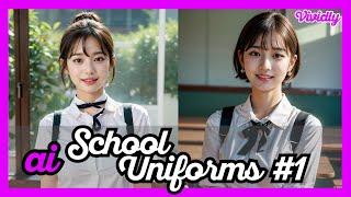 AI Lookbook: School Uniforms vol.1 #aiart #aibeauty