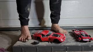 Misty crushes Ferrari barefoot part 2 #asmrcrush #asmrsounds #barefeetlife #crushexperiment