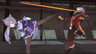 [MMD] Keqing attacks the Fatui base (Genshin Impact) [Motion DL]