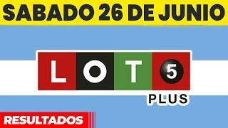 Resultados del sorteo Loto 5 plus del Sábado 26 de Junio del 2021