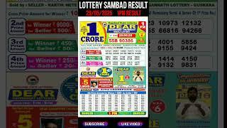Nagaland State Dear Lottery Sambad Result  Morning 1PM Result 29.05.2025