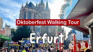 [2K] Oktoberfest 2024. Erfurt Germany Rundgang - Spaziergang Walking Tour| 2K HDR