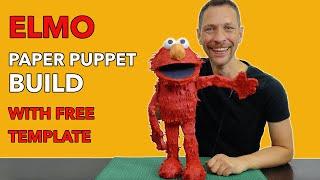 How to make Elmo out of paper - Puppet Build