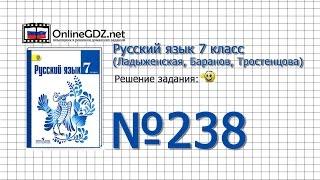 Задание № 238 — Русский язык 7 класс (Ладыженская, Баранов, Тростенцова)