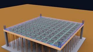 Waffle slab construction procedure.(ribbed slab)