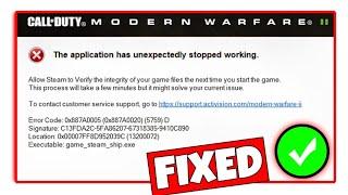 How To Fix MW 2 Error Code 0x887a0005 - Fix "Application has unexpectedly stopped working" In MW 2