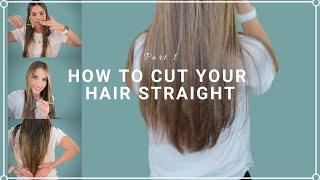 How To Trim Hair Straight Across At Home