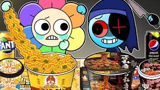 Dandy's World - Dandy VS Astro Convenience Store YELLOW BLACK MUKBANG | ROBLOX Animation | ASMR