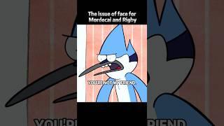 The issue of face for Mordecai and Rigby 🫥 #shorts #regular