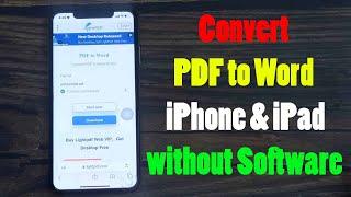 How to Convert PDF to Word on iPhone or iPad without Software