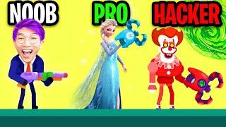 NOOB vs PRO vs HACKER In HITMASTERS! (ALL LEVELS!)