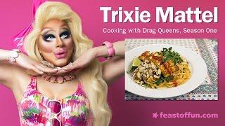 Cooking w/ Drag Queens - Trixie Mattel - Tofu Pad Thai w/ Watercress and Almonds