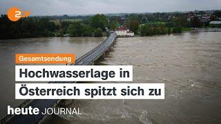 heute journal vom 14.09.2024 Bangen in Österreich, Hochwasser in Europa, Tag der Tropenwälder