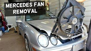 MERCEDES CLK W208 W210 RADIATOR FAN REMOVAL REPLACEMENT