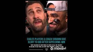 The Philadelphia Eagles openly spoke about their faith and gave glory to God!