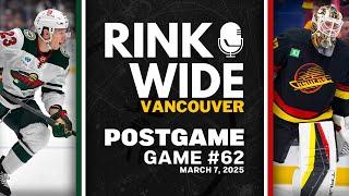 RINK WIDE POST-GAME: Vancouver Canucks vs Minnesota Wild | Game 62 - Mar. 7, 2025