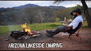 Camping at Apache Lake! // Sights and Sounds of Burnt Corral Campground// Grilling Steak on the Lake