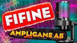 Обзор микрофона Fifine Ampligame A8. Лучший usb микрофон fifine ampligame a8. Игровой RGB микрофон