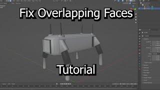 Fix overlapping faces - blender tutorial