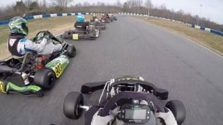 2017 GoPro Motorplex Karting Challange Round 1 Briggs LO206 Senior Pre-Final