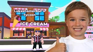 BUILDING ICE CREAM SHOP TYCOON in ROBLOX WITH MY DAD