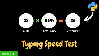 Test Your Typing Speed with Python | Tkinter Project | Python Project | PySeek