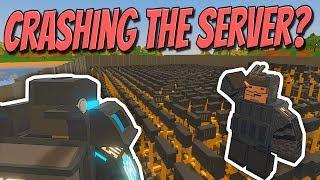 TRYING TO GET BANNED FROM A UNTURNED SERVER! CRASHING THE SERVER! - Modded Unturned!