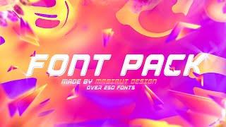 FREE FONT PACK MADE BY MRBIRUT DESIGN! OVER 200 FONTS!