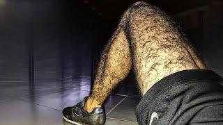 Hairy Fit Legs Of Bodybuilder Men