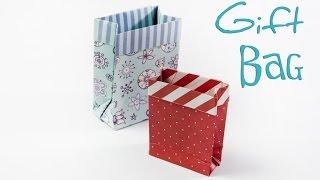 How to Make an Origami Gift Bag - DIY: Paper Mini Gift Bag