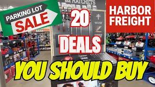 Harbor Freight 20 things to Buy during the Parking lot Sale in June