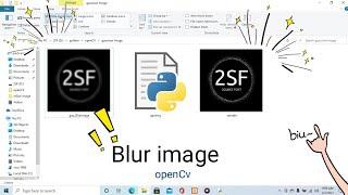 openCv | gaussian Blur image | python