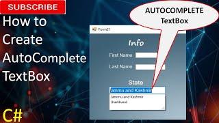 How to Create AutoComplete TextBox in C#