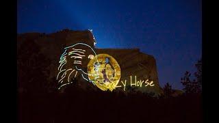 Crazy Horse Monument   -Thunder Mountian- Laser/Light Show- Story of the Lakota Legends!