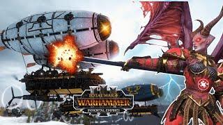 Valkia VS Thorgrim Thunderbarge .Total war warhammer 3 Immortal Empire