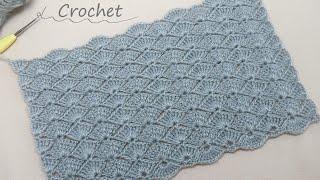 Очень простой УЗОР крючком - ВСЕГО 1 ряд! ВЯЗАНИЕ для начинающих EASY Pattern Crochet for beginners