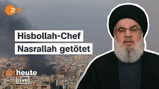 Was bedeutet Nasrallahs Tod? Die Folgen im Nahen Osten in der Analyse | ZDFheute live