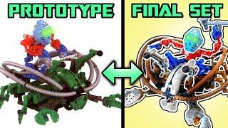 Prototype 2003 Bionicle VS The Final LEGO Sets (RAHKSHI + TITANS)