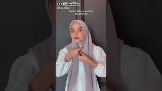 TUTORIAL HIJAB SEGIEMPAT TEGAK #hijabtrend #hijabsimple #hijaberscantik #pashminasimple  #hijabers