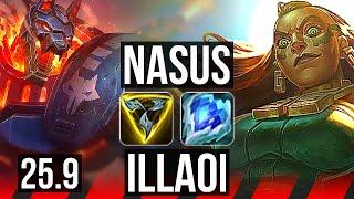 NASUS vs ILLAOI (TOP) | 6 solo kills | KR Diamond | 25.9