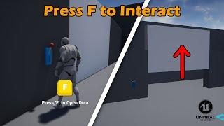 Press Key To Open Door | Interaction System | Unreal Engine 4/5 Tutorial